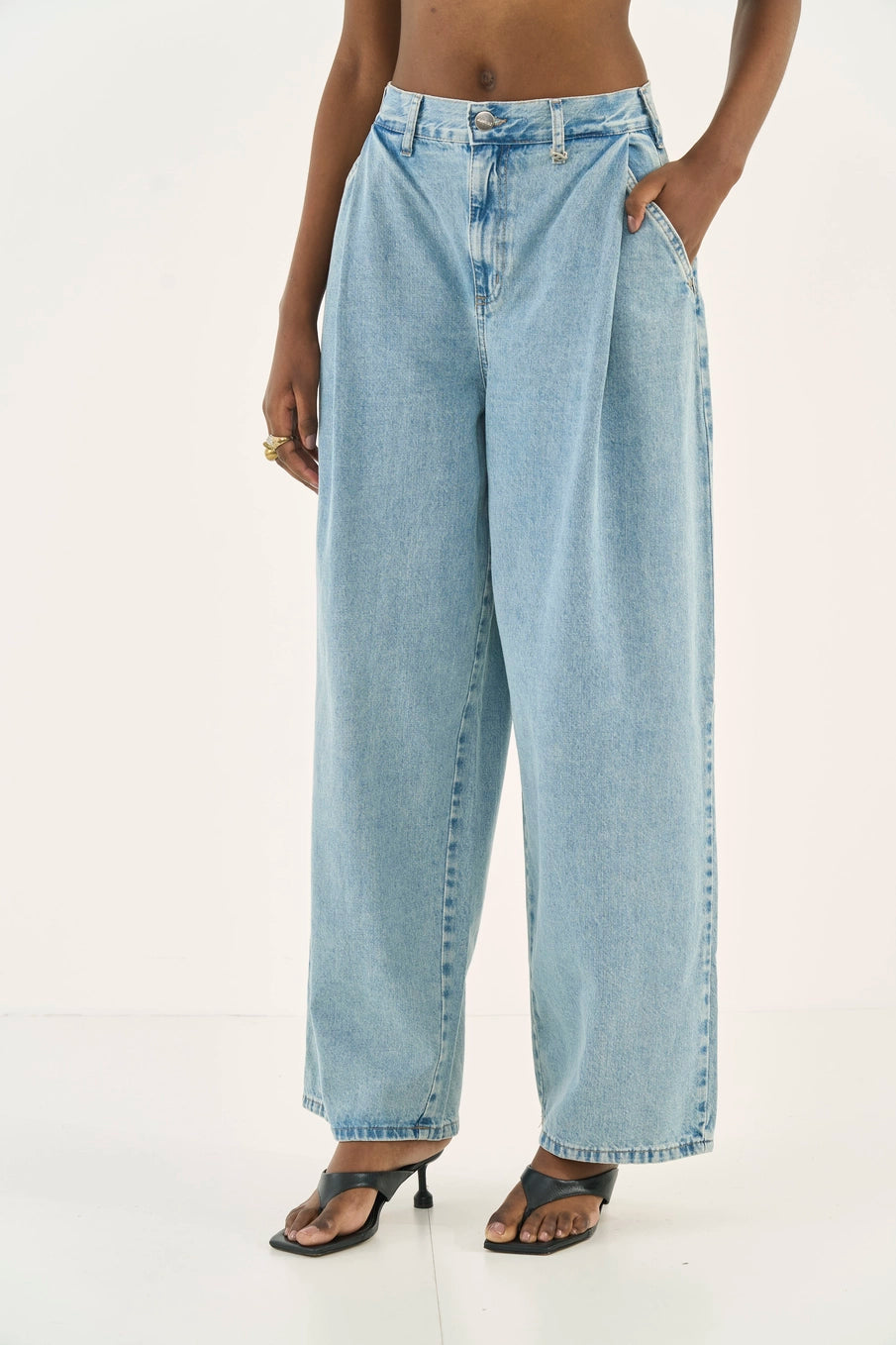 Calça Jeans Leoni Wide Leg