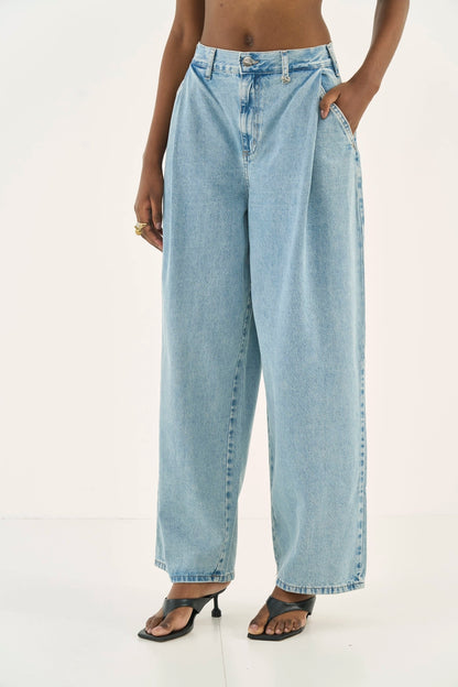Calça Jeans Leoni Wide Leg