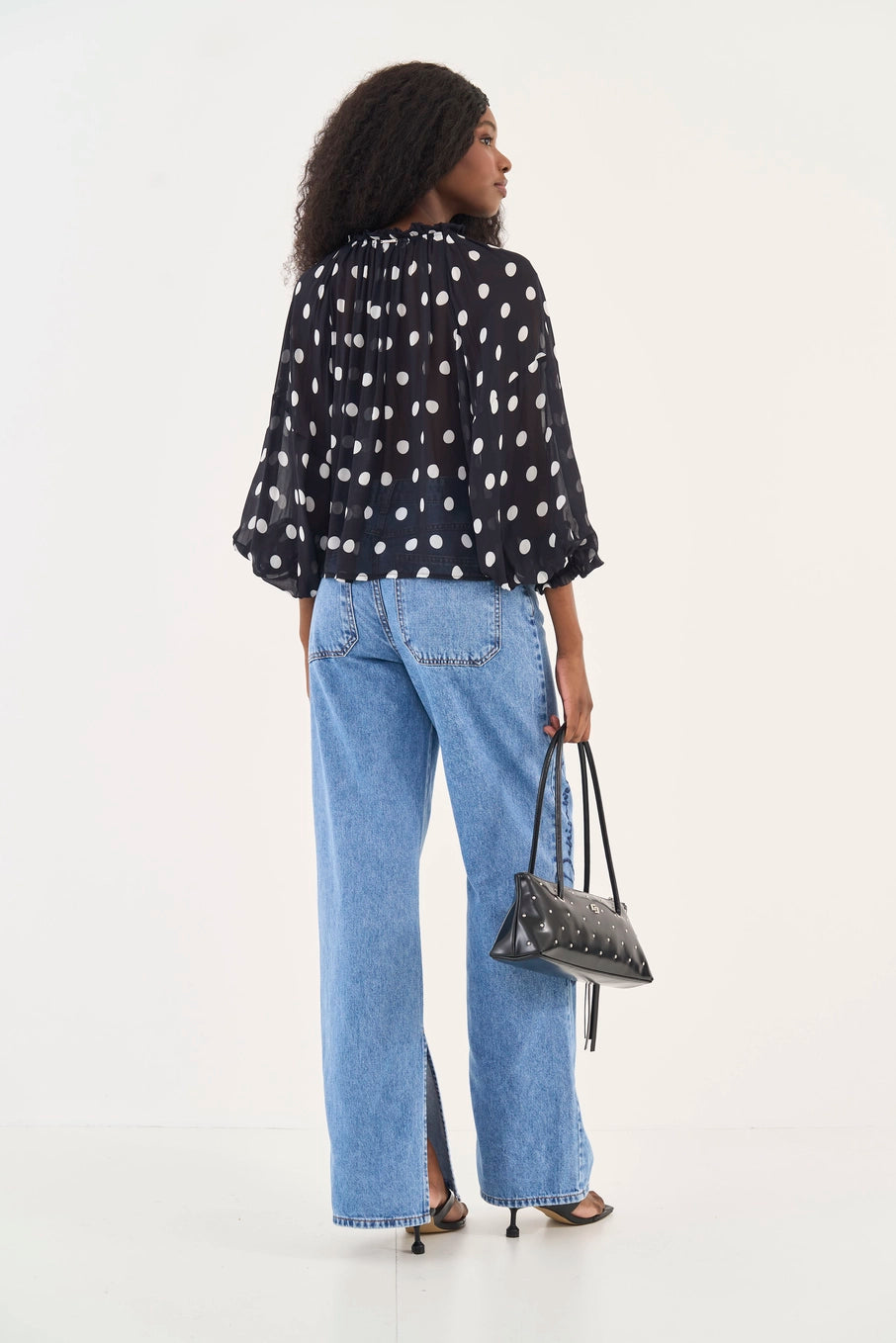 Calça Jeans Juliette Wide Leg Com Bordado