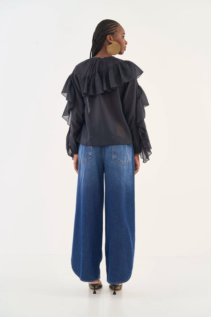 Calça Jeans Wide Leg