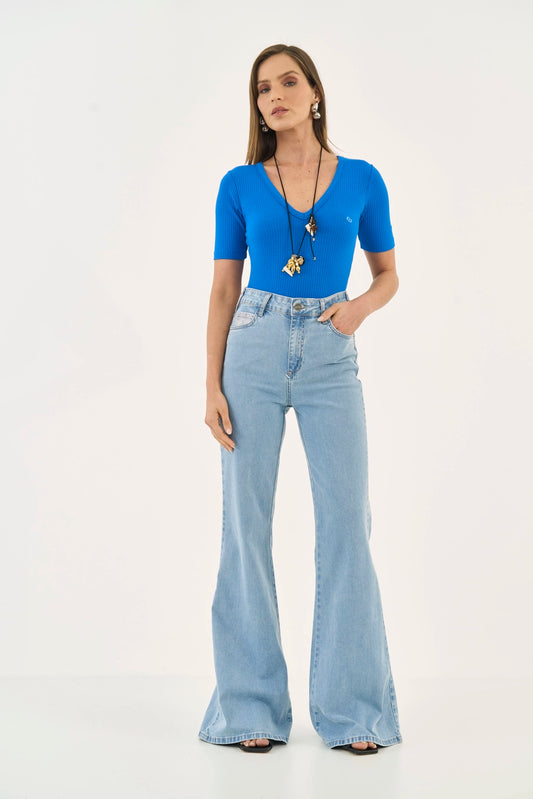 Calça Jeans Flare