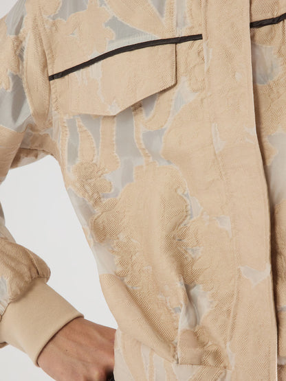 Casaco jacquard de organza