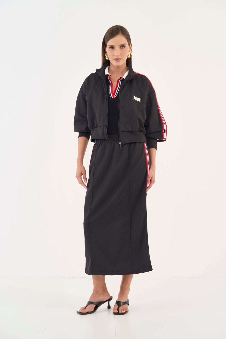 Conjunto Colcci Casaco & Saia Midi