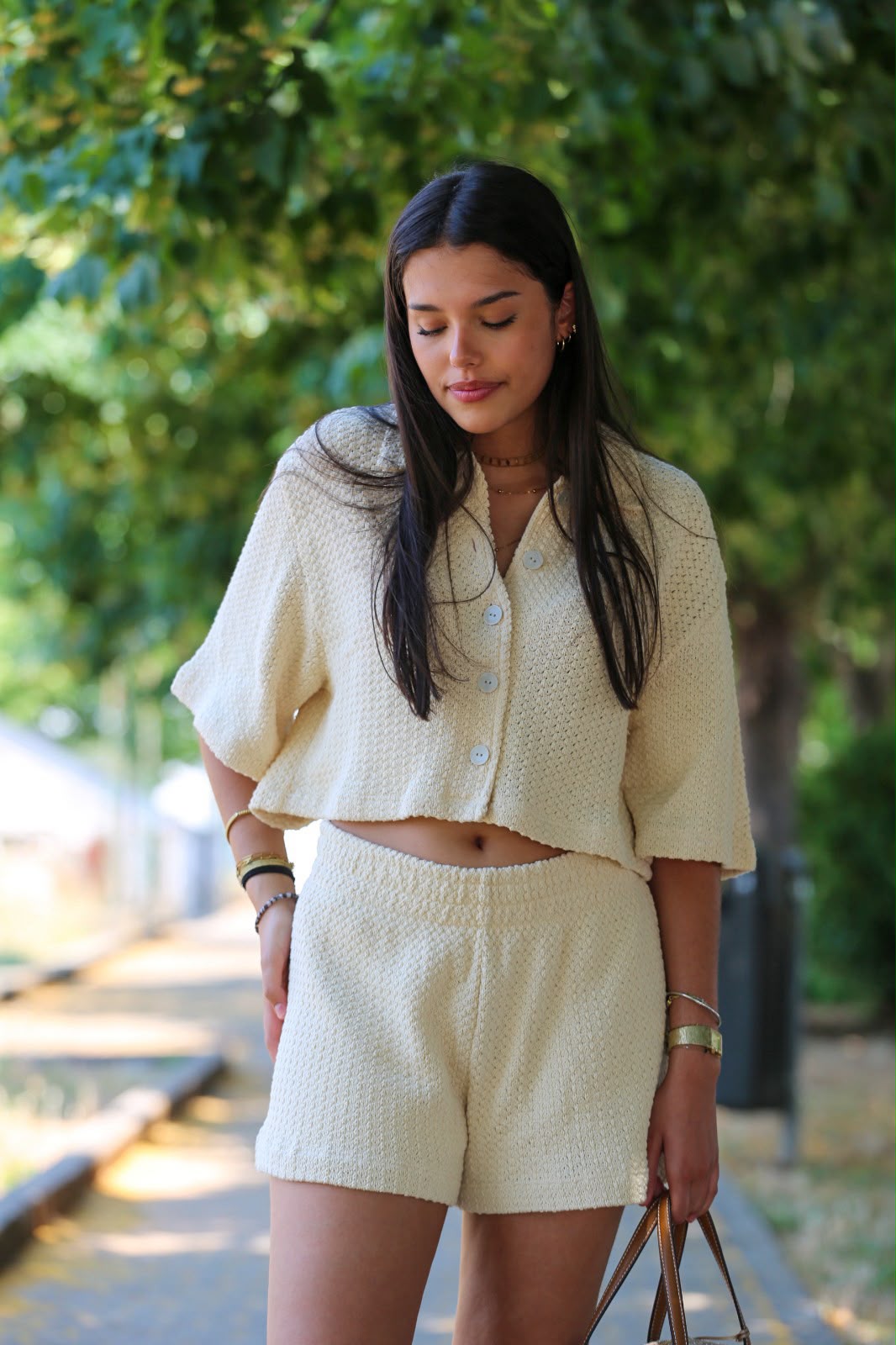 Conjunto Textura Natural Bege