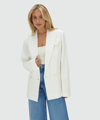 Blazer justo MALENA - Branco/Creme