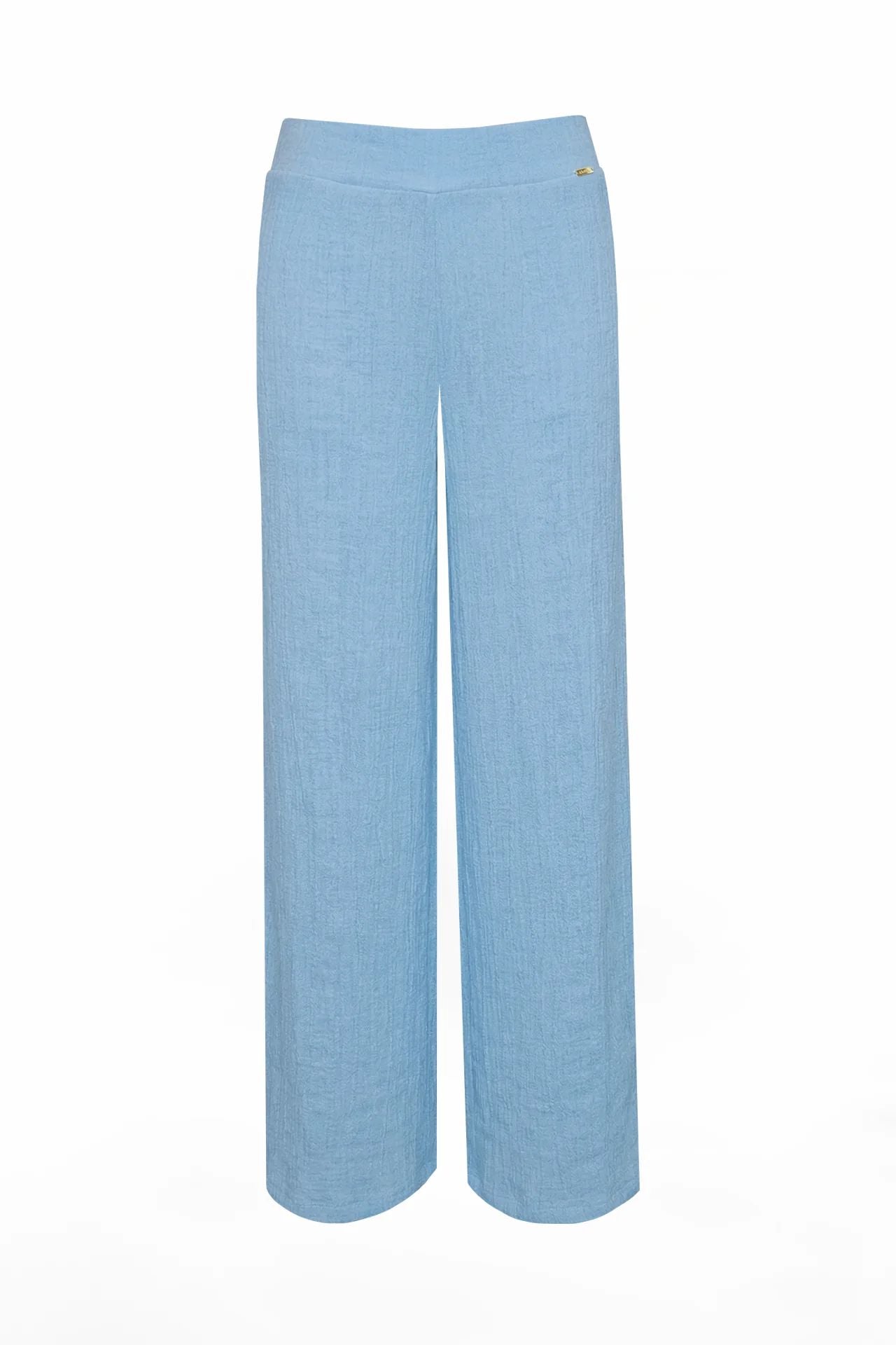 Calças Amplas Texturadas