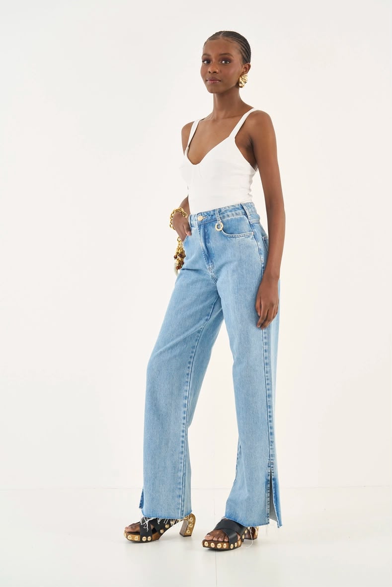 Calça Jeans Wide Leg Colcci