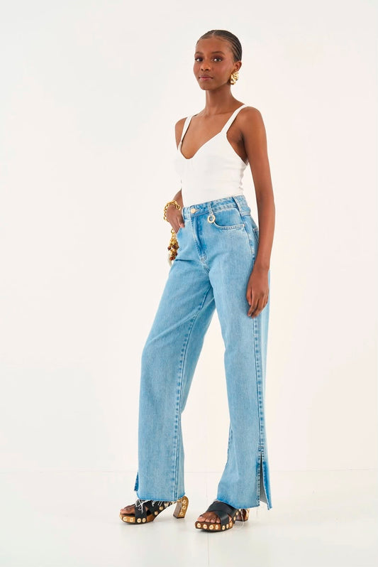 Calça Jeans Wide Leg Colcci