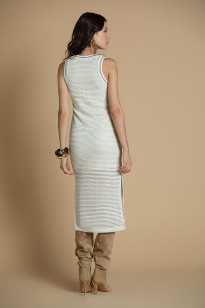 Vestido de Malha com pormenores florais