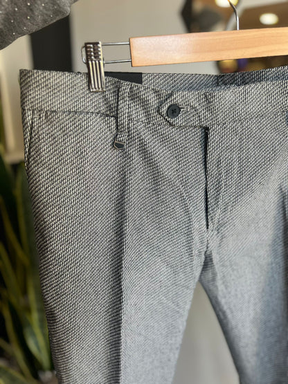 Calças Skinny Fit Clássicas Texturadas