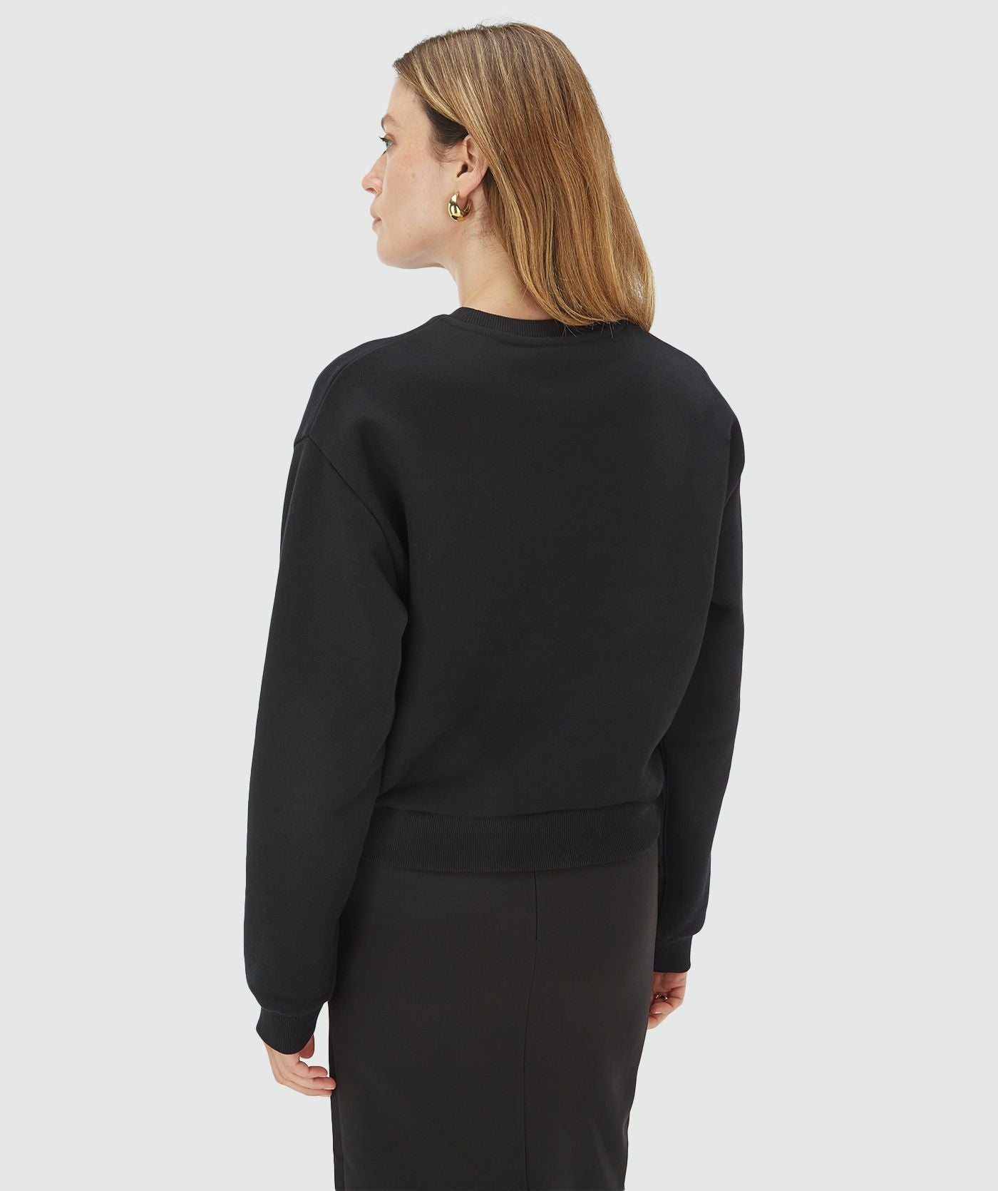 Suéter EBAH de corte regular com logo - preto