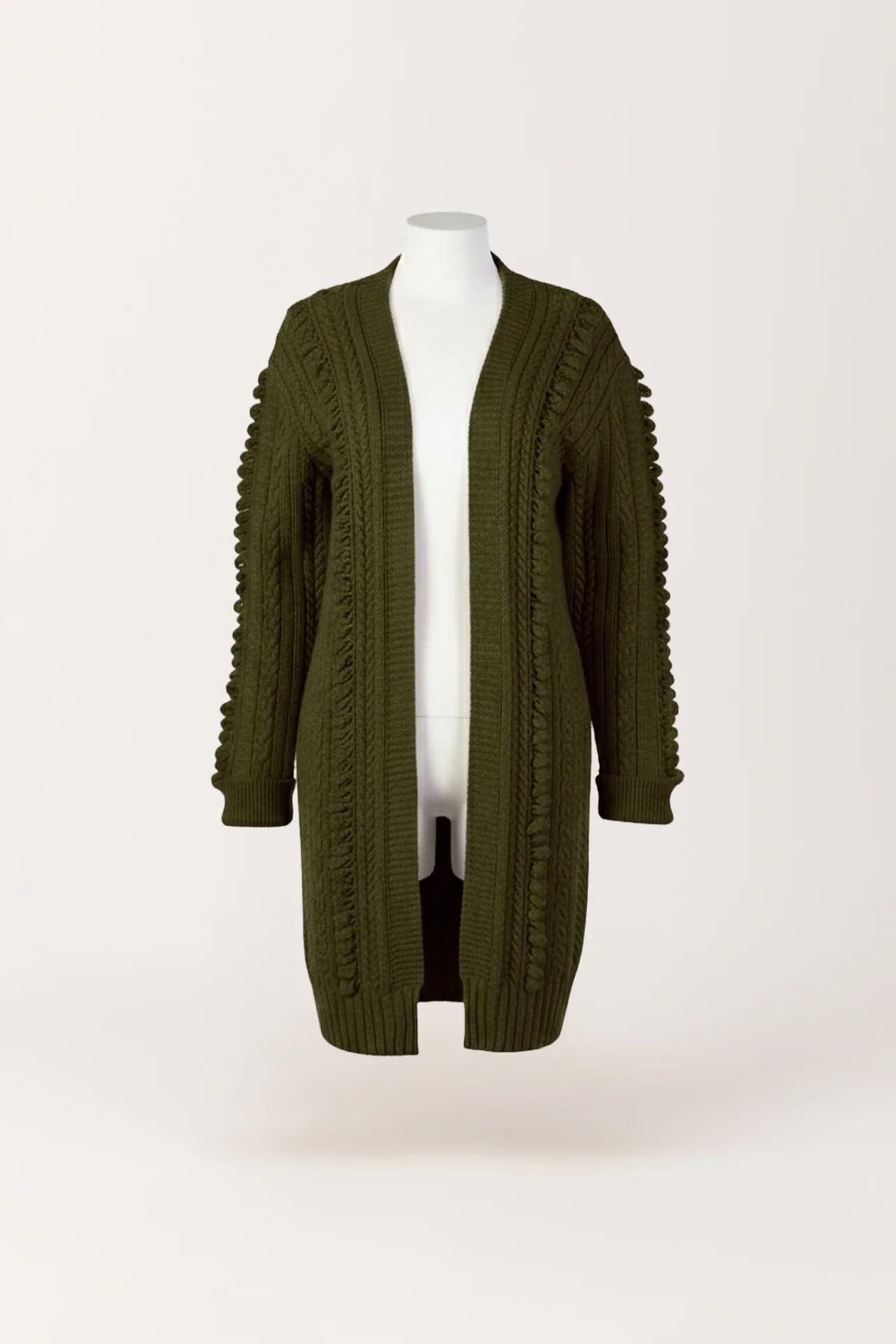 Cardigan Longo em Tricot