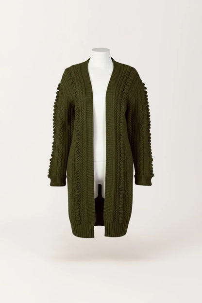 Cardigan Longo em Tricot