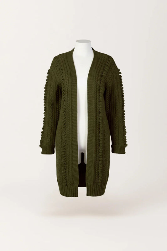 Cardigan Longo em Tricot