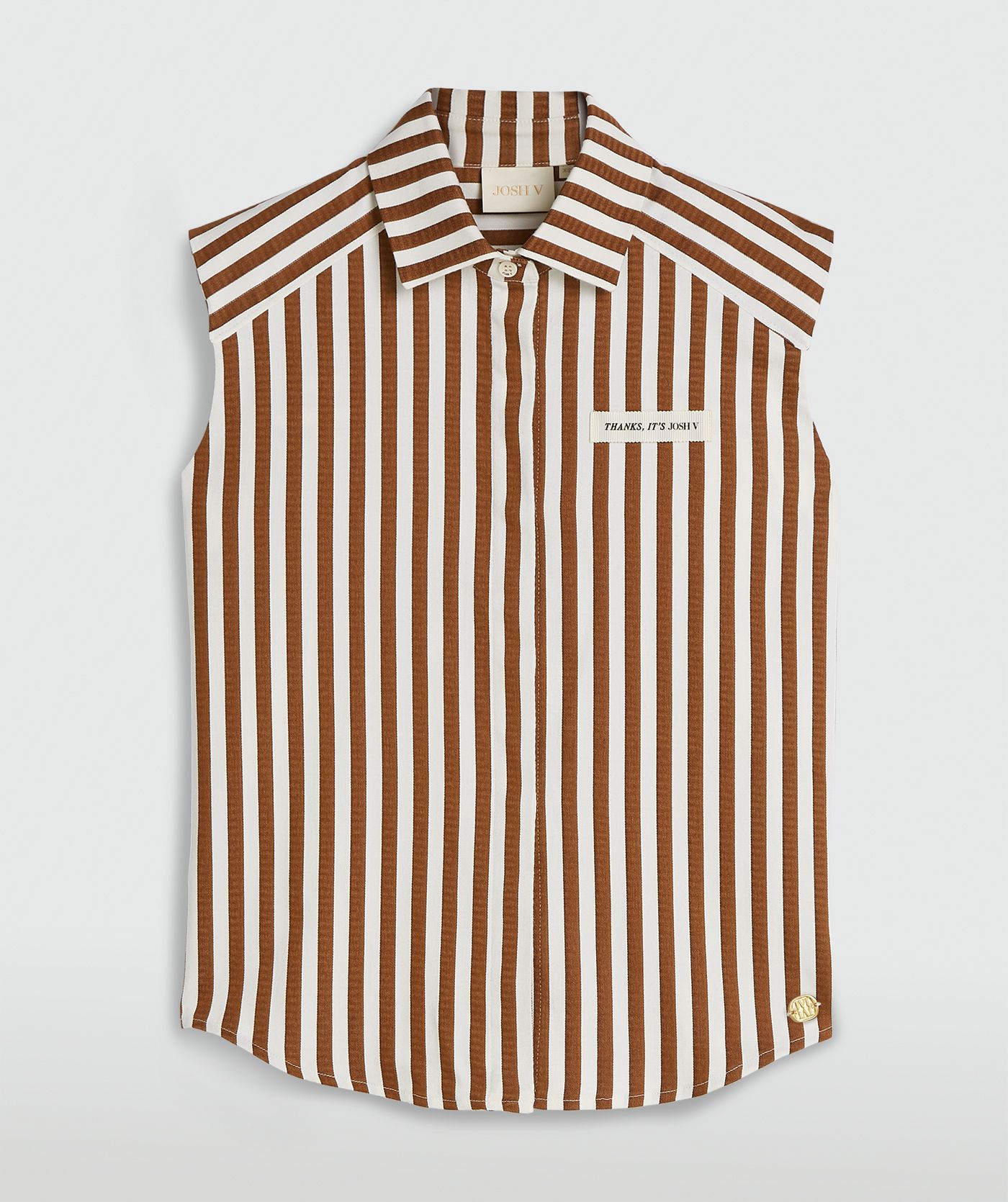 Blusa listrada de corte reto