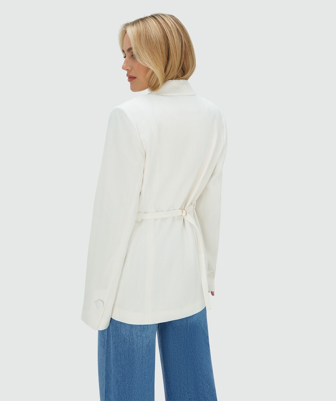 Blazer justo MALENA - Branco/Creme