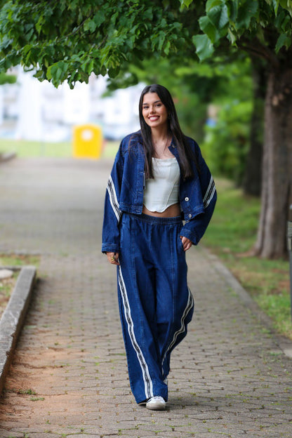 Conjunto de ganga com calça e casaco