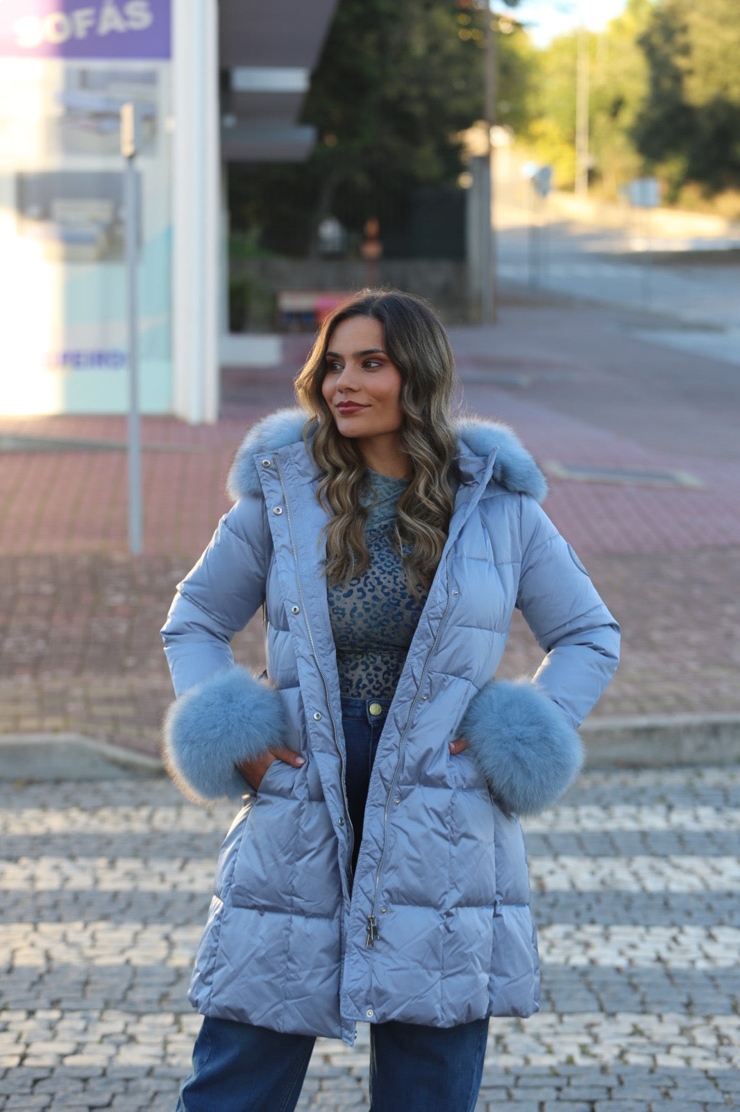 Kispo Azul com Pêlo Natural