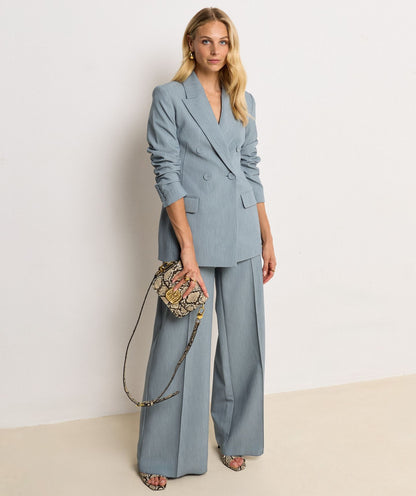 Blazer ajustado KASSIDY - azul celeste mesclado