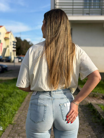 Calça Liu Jo – Denim Claro de Corte Flare