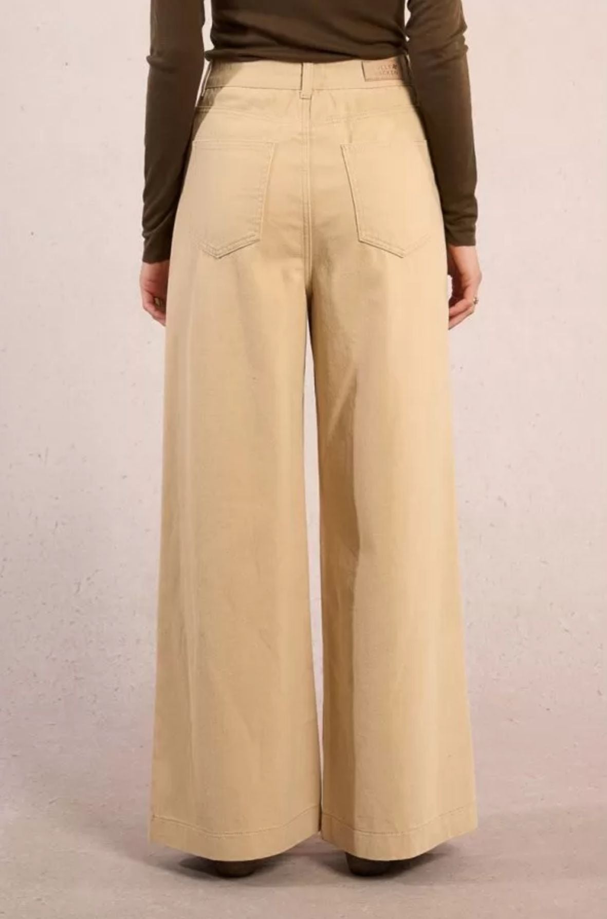 Calças Wide Leg em Algodão