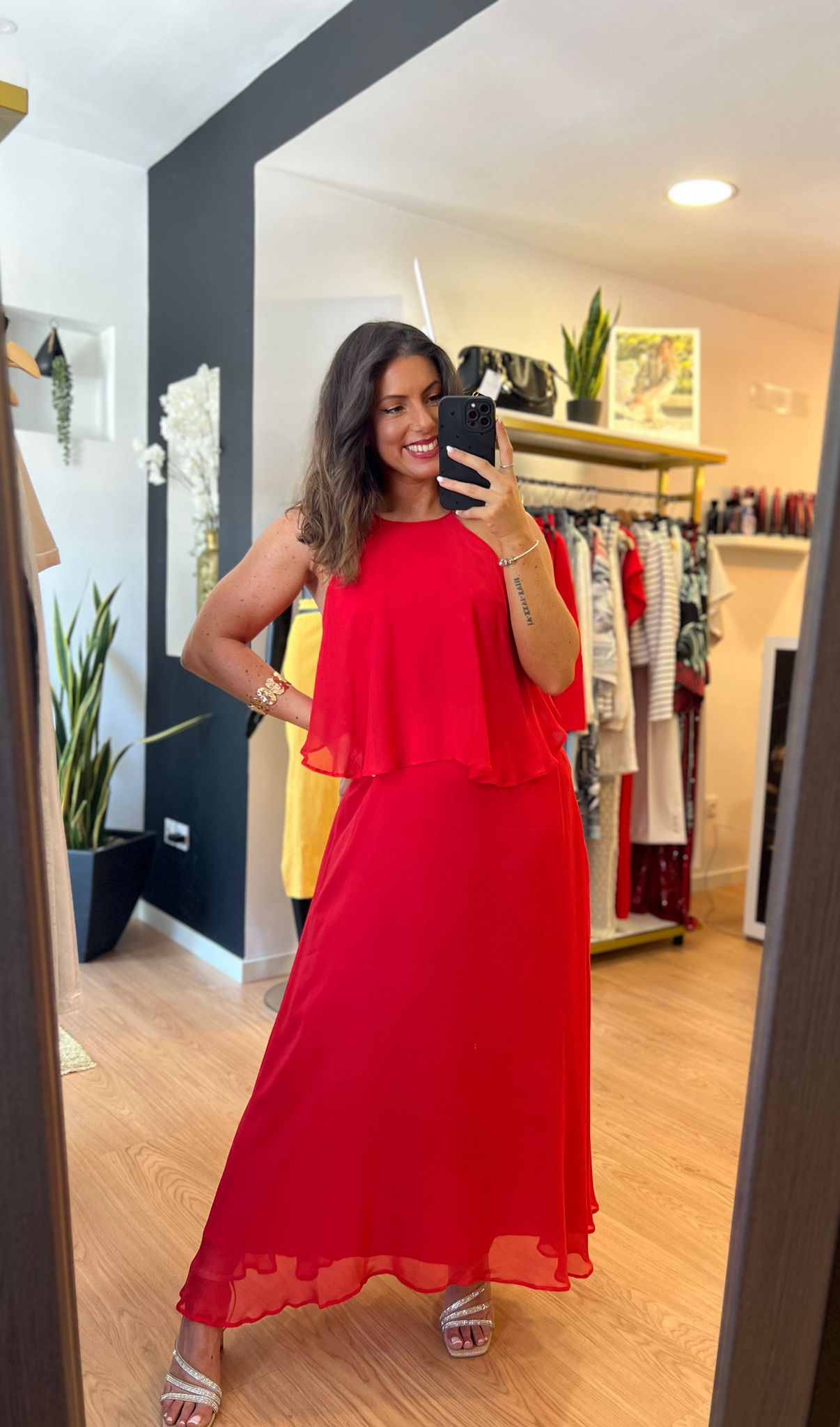 Vestido Vermelho Midi