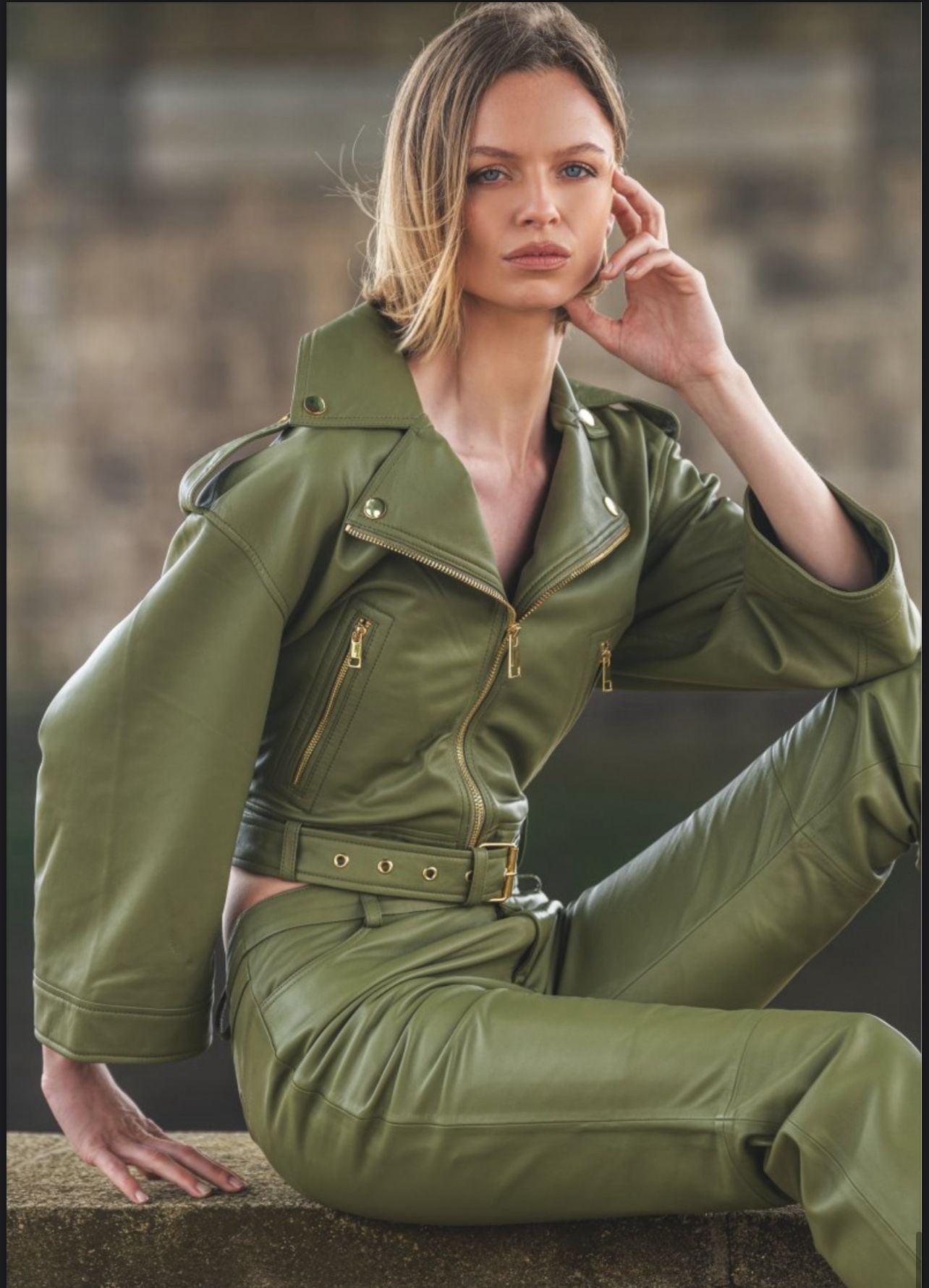 Casaco Locoluxo em Pele Verde