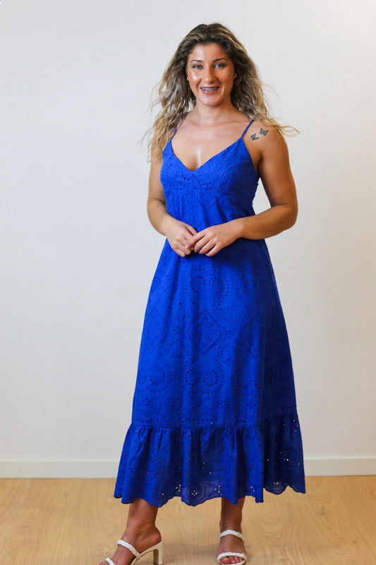 Vestido Midi Bordado Inglês