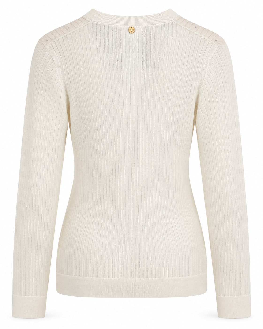 Camisola LIU JO em malha com decote em V e aplicações brilhantes