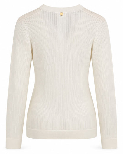 Camisola LIU JO em malha com decote em V e aplicações brilhantes