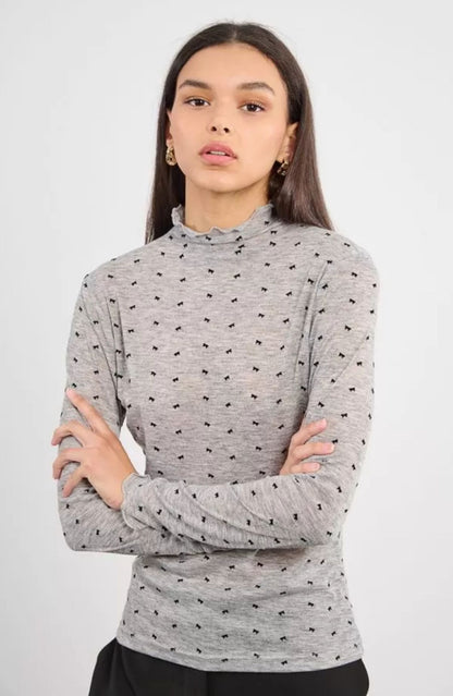 Camisola fina com laço