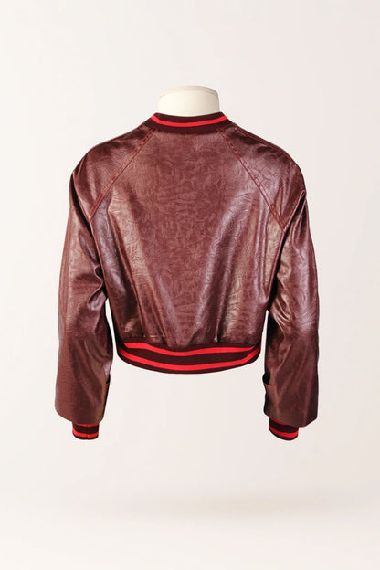 Casaco Bomber com Punhos Contrastantes