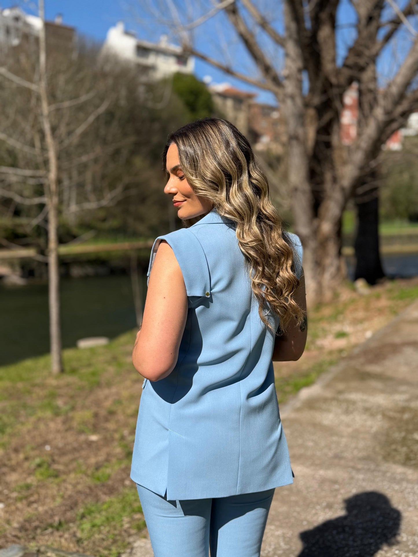 Colete Alfaiataria Sem Mangas