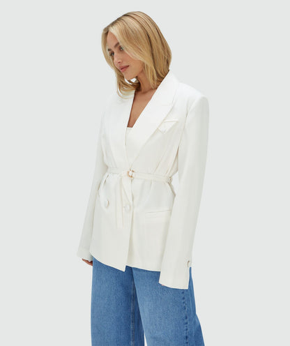 Blazer justo MALENA - Branco/Creme