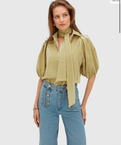 Blusa regular fit JV-SYLVIANA - pistache escuro