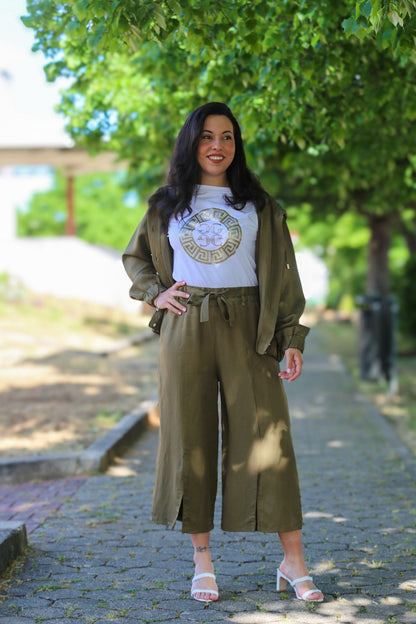 Casaco Leve com Capuz – Verde Khaki