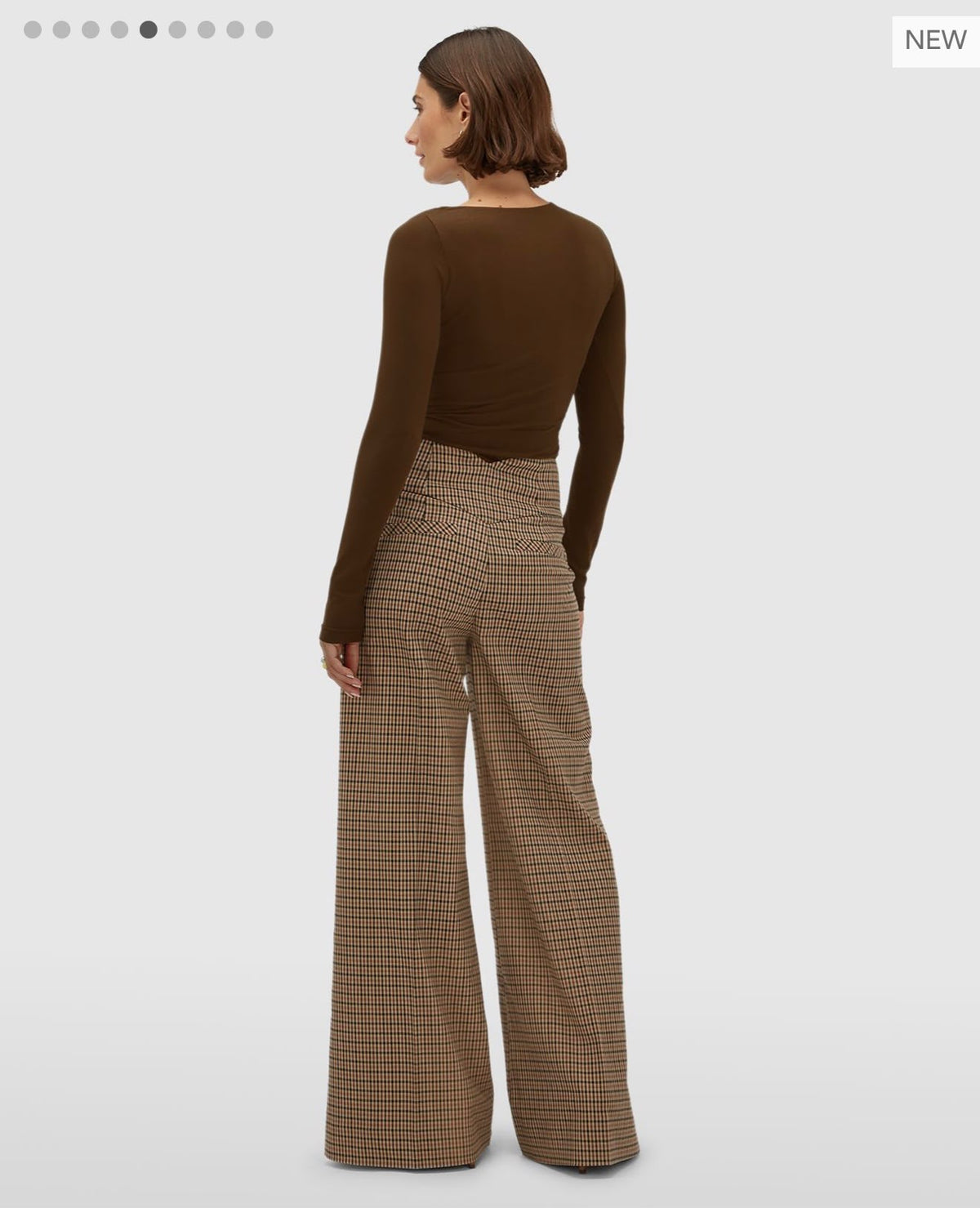 Calça de alfaiataria xadrez JOSH V com cintura trabalhada