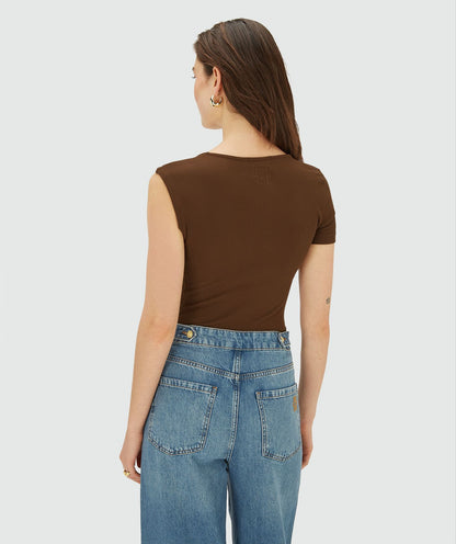 Top super ajustado - marrom