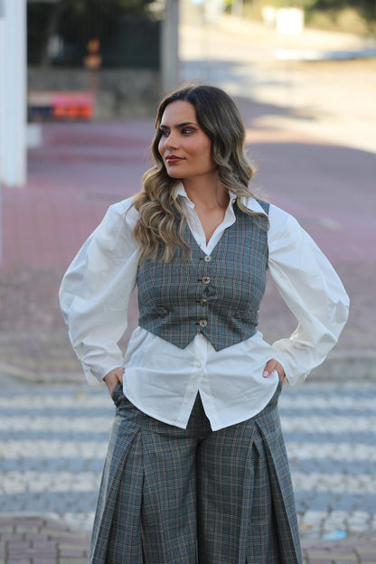 Calças Xadrez Femininas