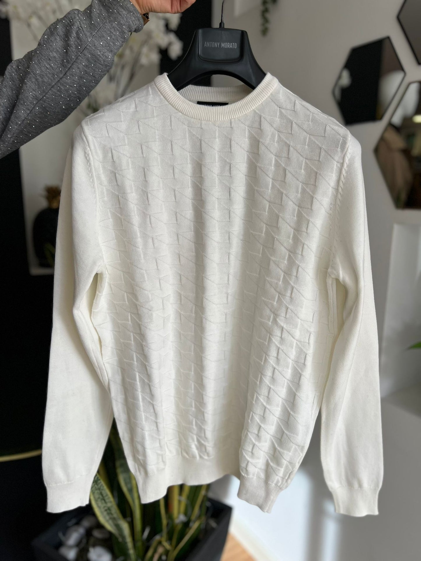 Camisola Antony Morato – Malha Texturada (Branco)