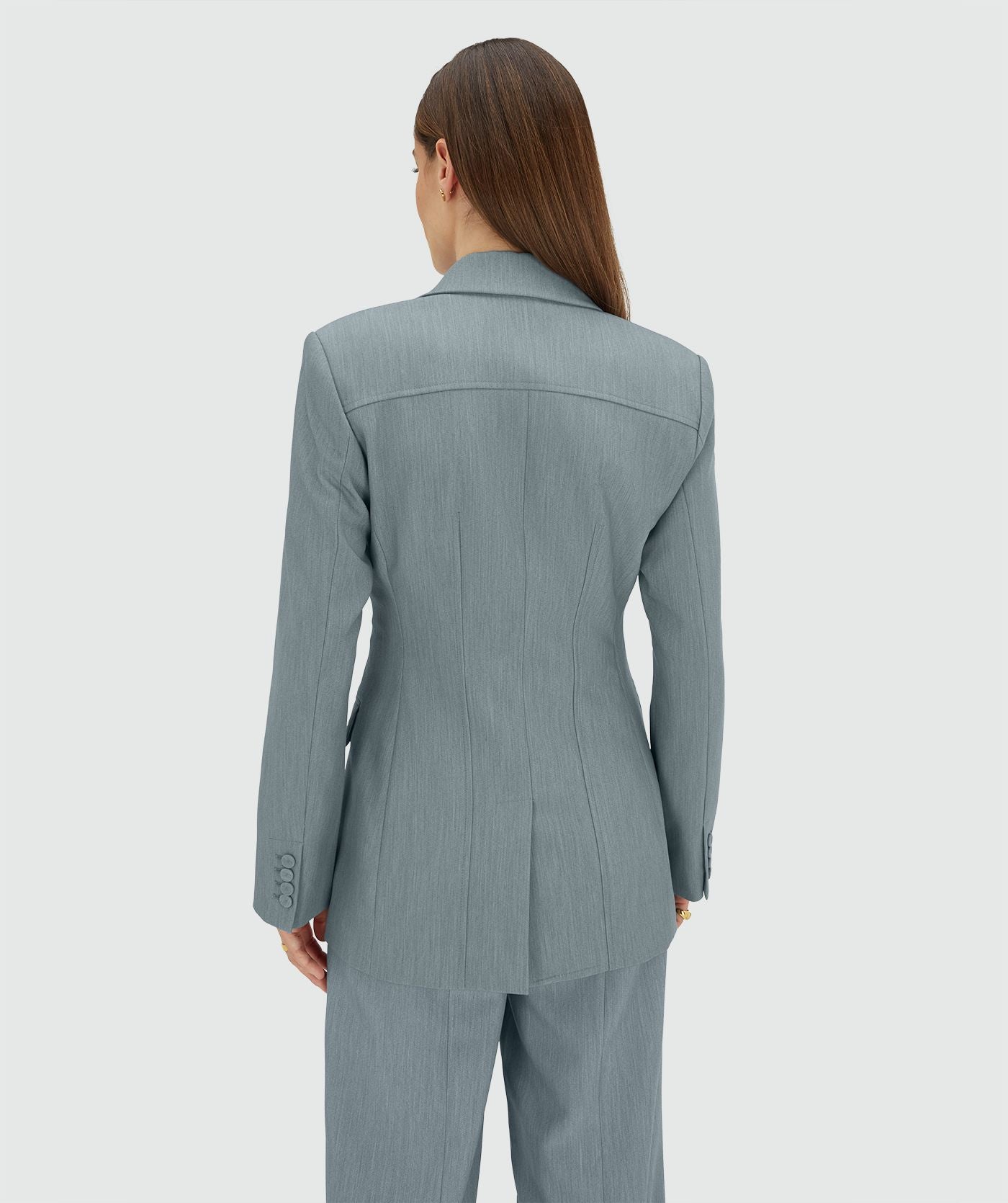 Blazer ajustado KASSIDY - azul celeste mesclado