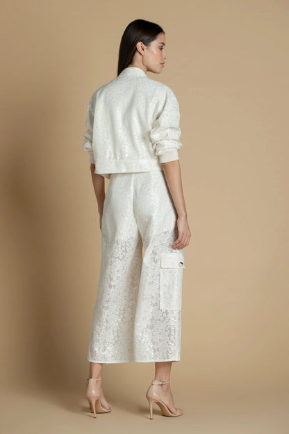 Calças culotte em renda