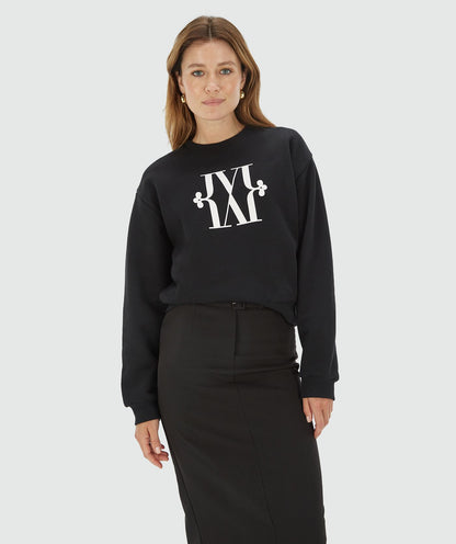 Suéter EBAH de corte regular com logo - preto