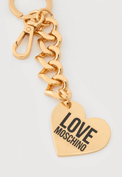 Porta-chaves Coração Dourado – Love Moschino