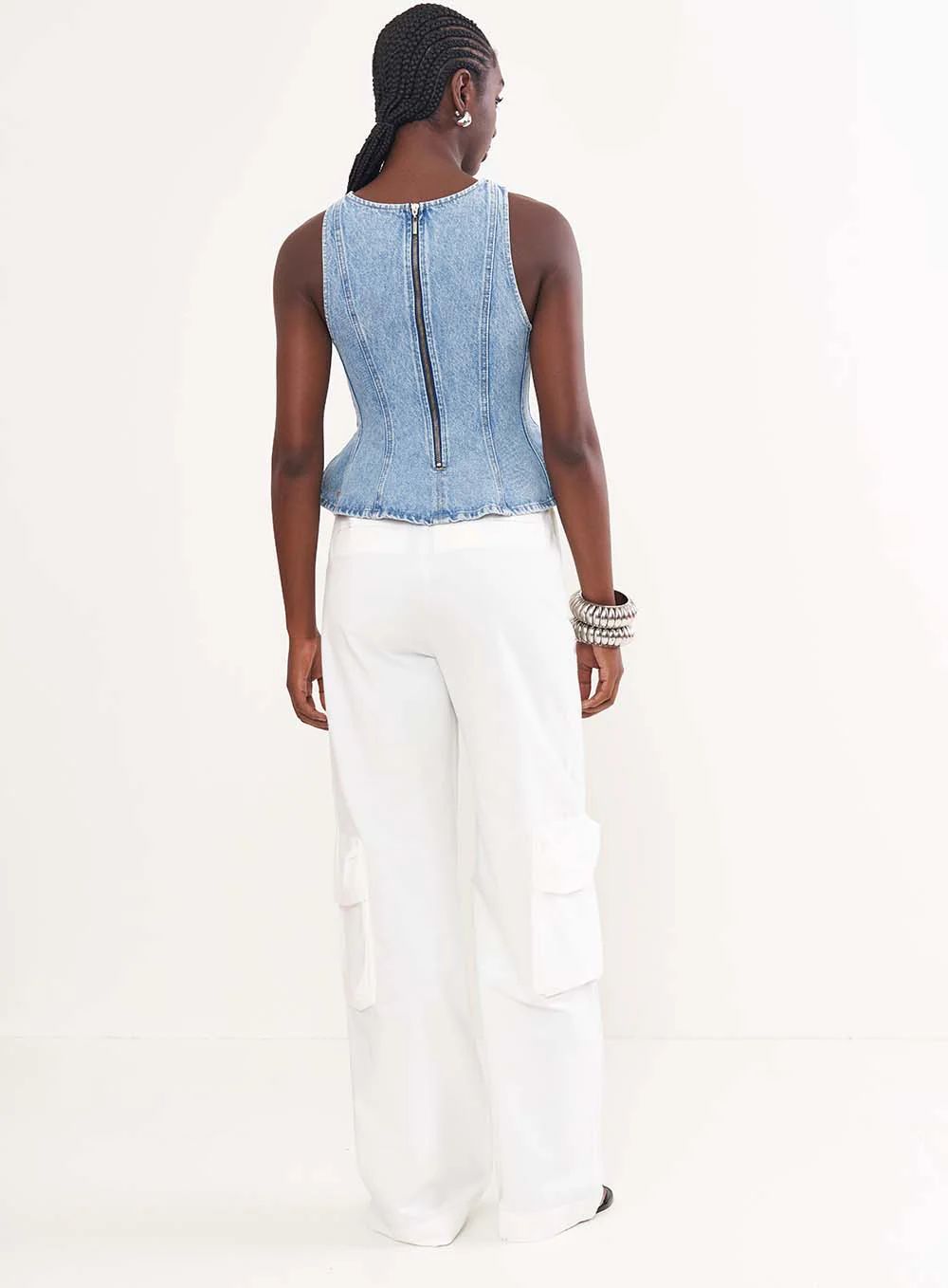 Top Denim Estruturado
