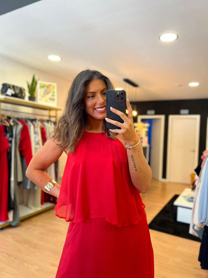 Vestido Vermelho Midi