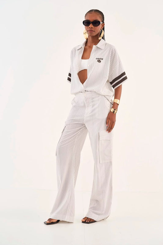 Conjunto Riscas Colcci – Camisa + Calça Cargo