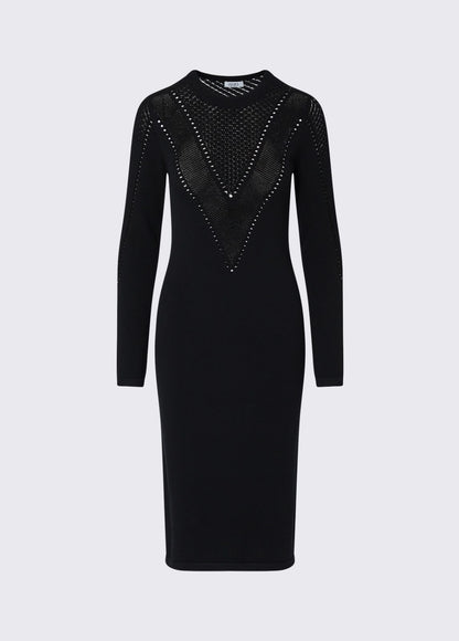 Vestido midi preto Liu Jo