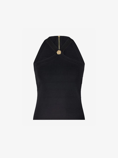 Top Nikkie Preto com Detalhe Dourado