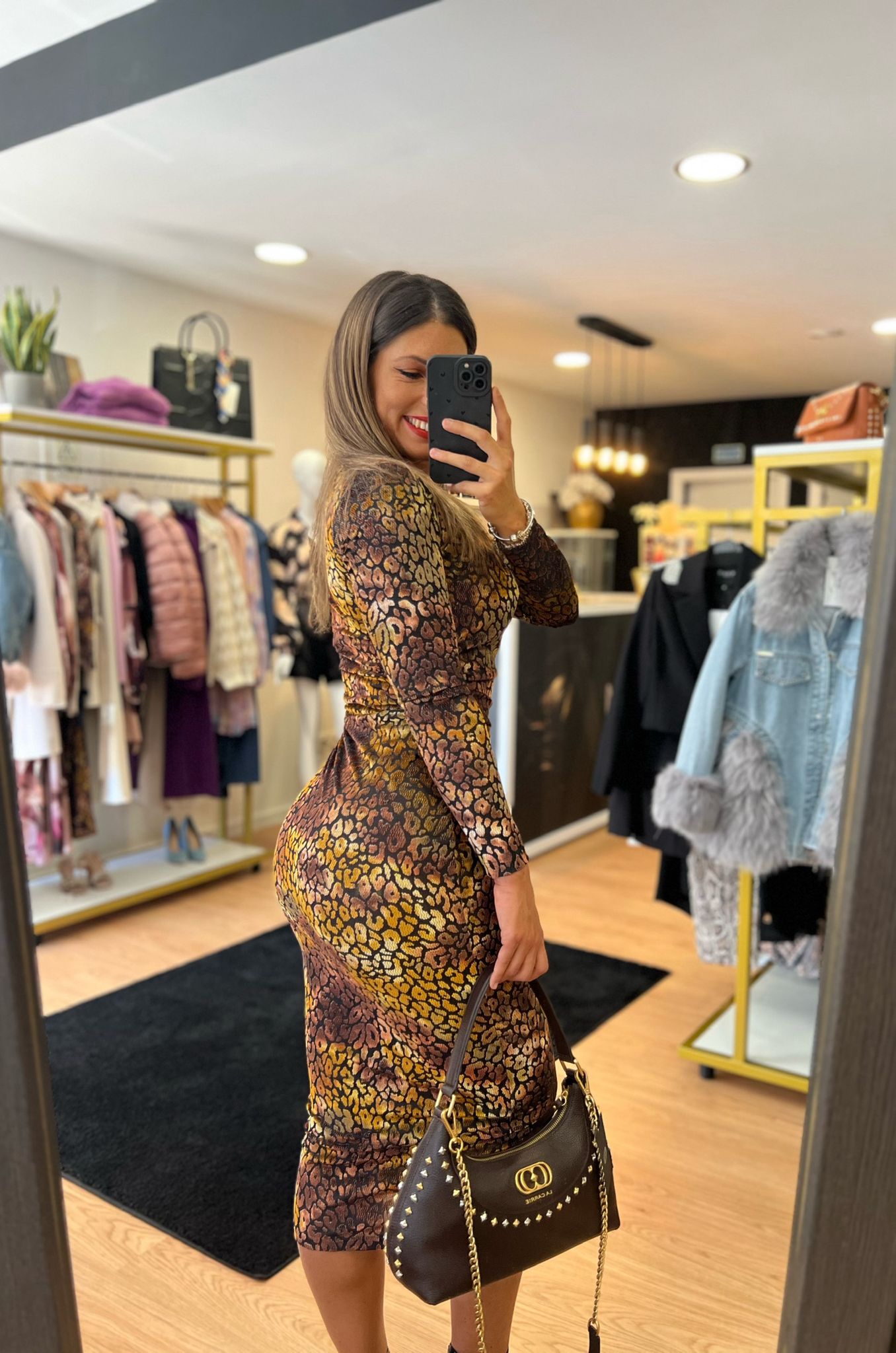 Vestido Midi Animal Print